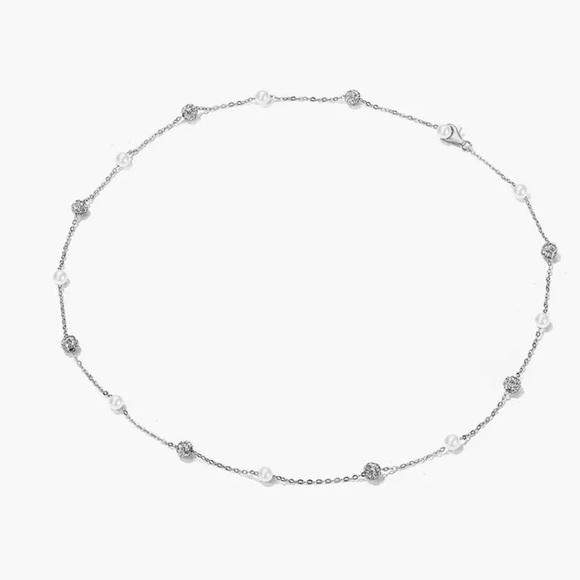 925 Sterling Silver Fresh Water Pearls Necklace - Picture 8 of 8